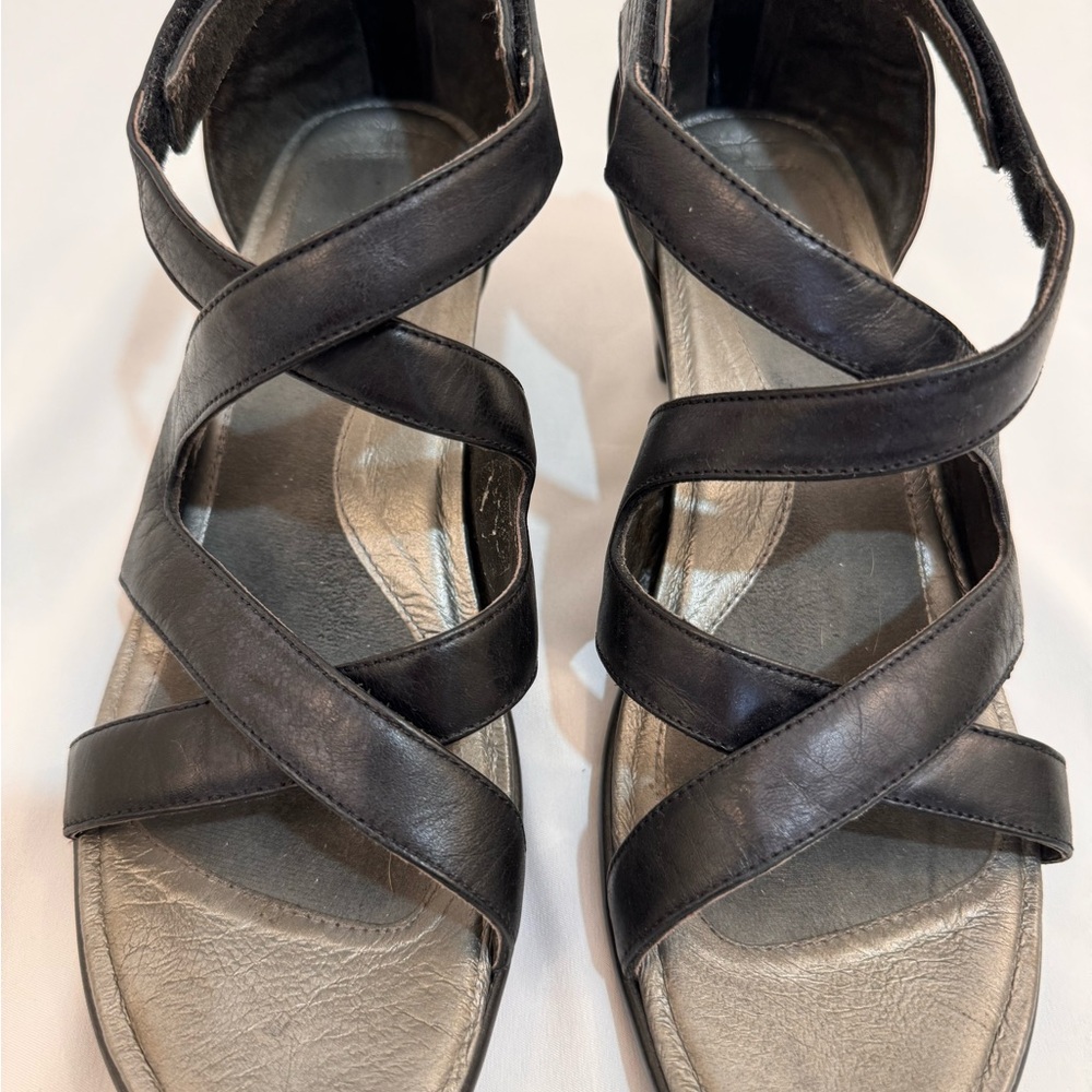 Naot Black Leather Sandals